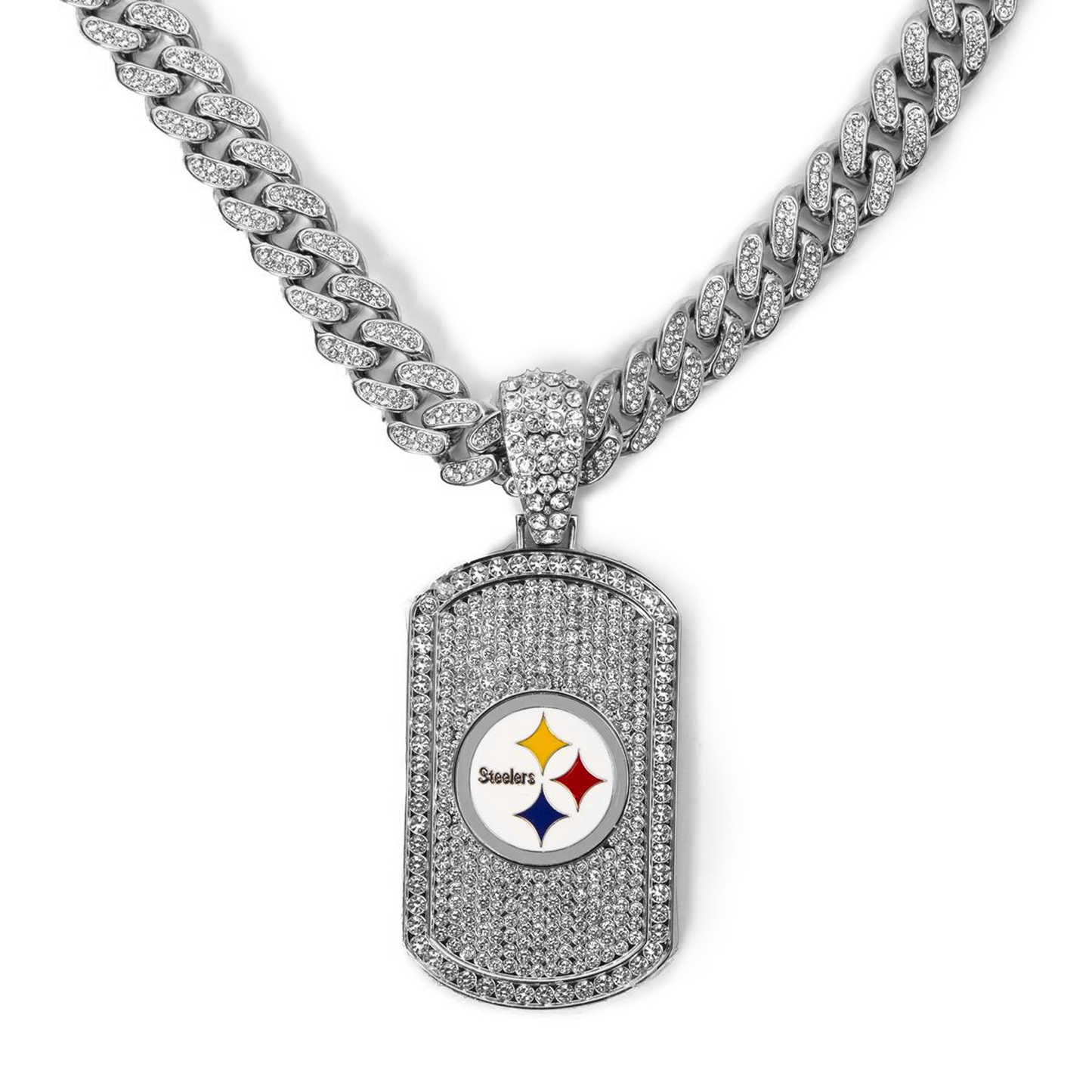 Pittsburgh Steelers 30" Iced Bling Dog Tag