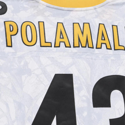 Troy Polamalu #43 Pittsburgh Steelers 2005 White Ghosted Fashion Jersey