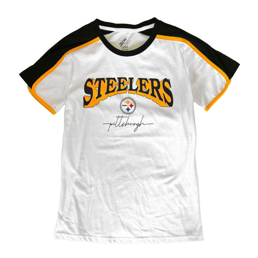 Pittsburgh Steelers Women's Black Stripe Top