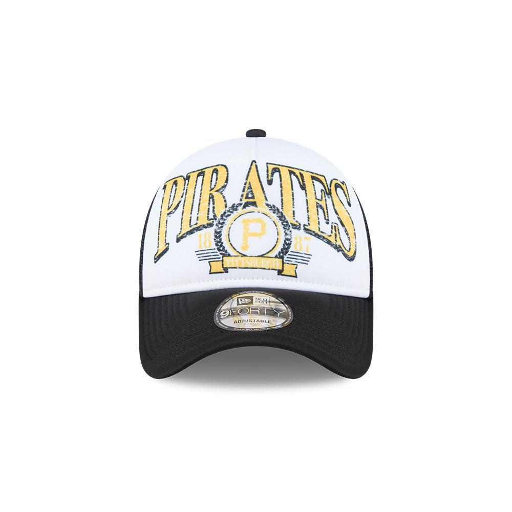 Pittsburgh Pirates Distressed 9FORTY Adjustable A-Frame Trucker Hat