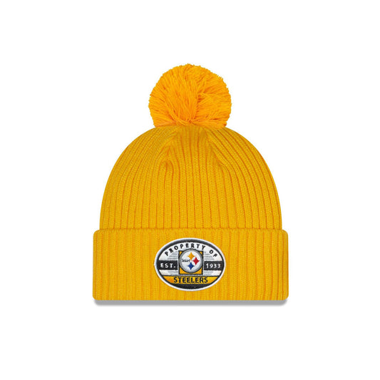 Property of Pittsburgh Steelers Gold Knit Pom Beanie