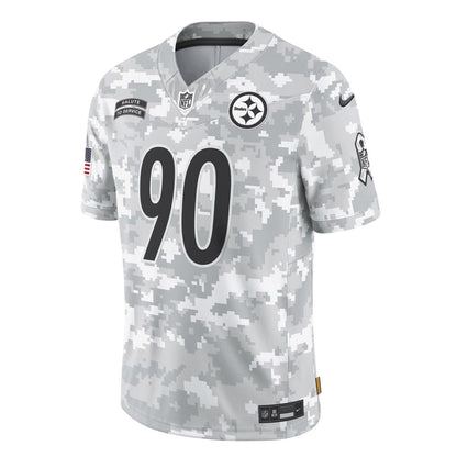 T.J. Watt #90 Nike Vapor F.U.S.E. Limited Arctic Camo Salute to Service Jersey