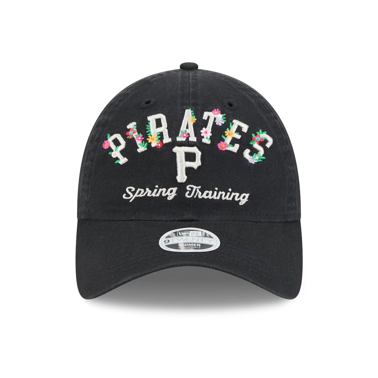 Women's Pittsburgh Pirates New Era Black 2025 Spring Training Floral 9TWENTY Adjustable Hat