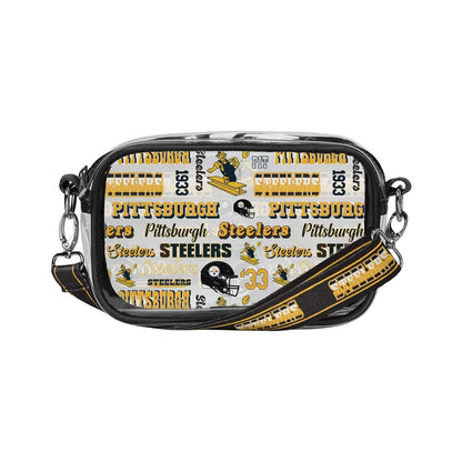 Pittsburgh Steelers Repeat Retro Print Clear Crossbody Bag