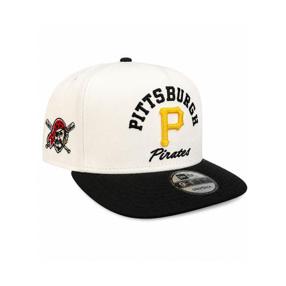 Pittsburgh Pirates New Era Cream/Black Arched A-Frame 9FIFTY Adjustable Hat