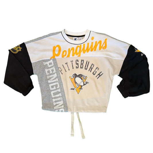 Starter Pittsburgh Penguins Women's Cropped Cinch Sweatshirt