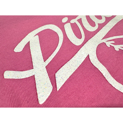 Pittsburgh Pirates Toddler Pink Glitter Heart Tee