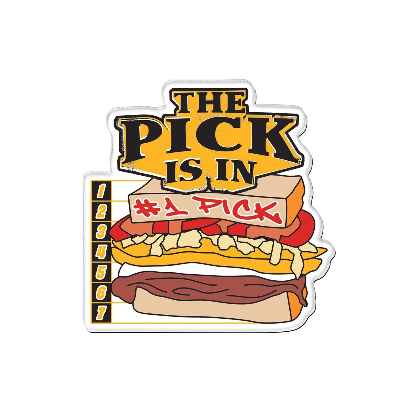 NFL Draft Sandwich Premium Acrylic Magnet