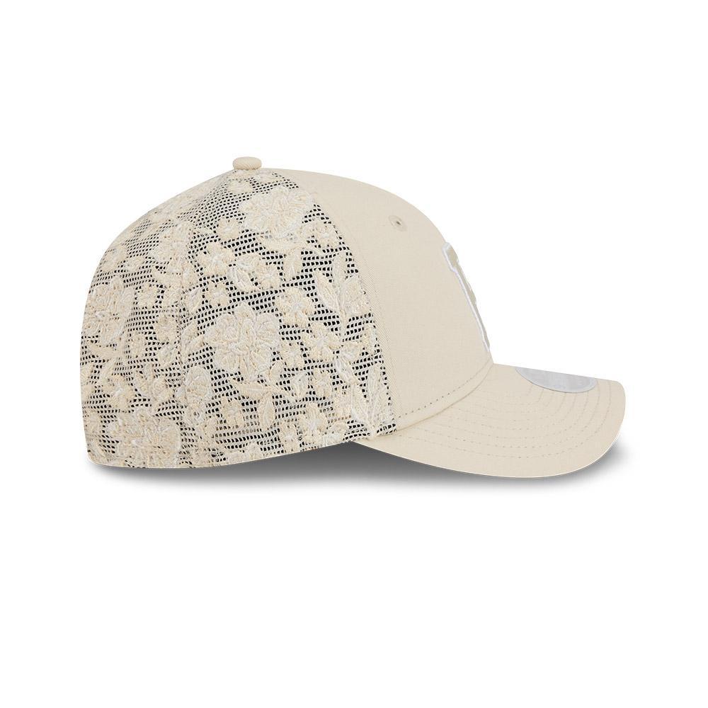 Pittsburgh Pirates Cream Tonal Floral Mesh Women's 9FORTY Snapback