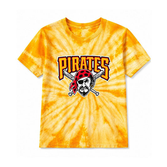 Pittsburgh Pirates Youth Gold Tie Dye Tee
