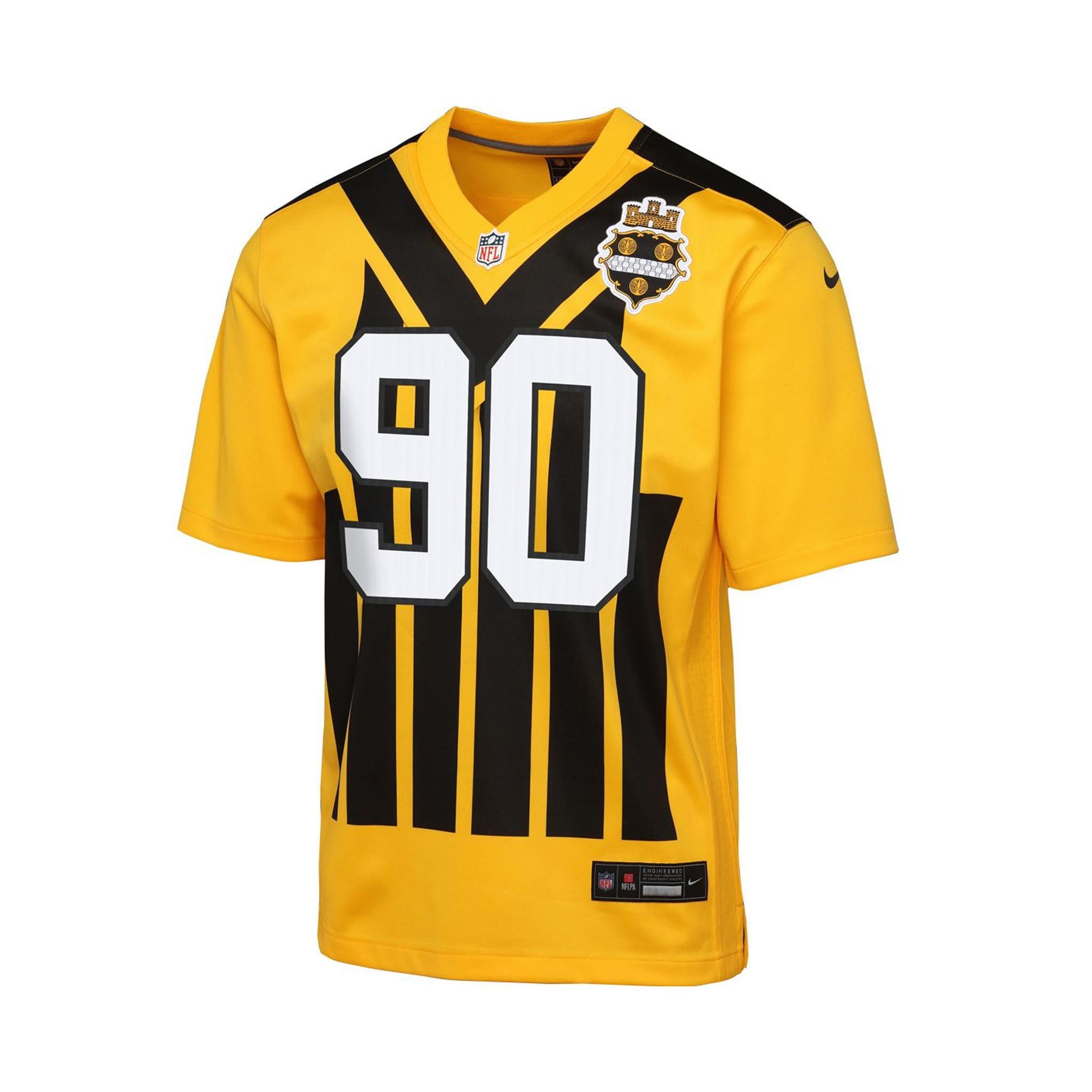 Pittsburgh Steelers T.J. Watt #90 Youth Nike Replica '33 Throwback Jer ...