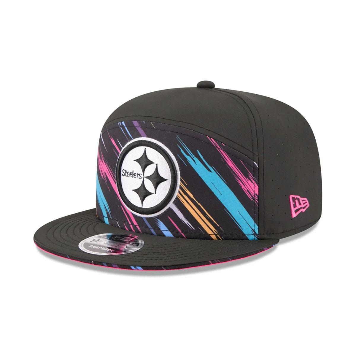 Pittsburgh Steelers New Era Black 2026 NFL Crucial Catch 9FIFTY Split Panel Snapback Hat