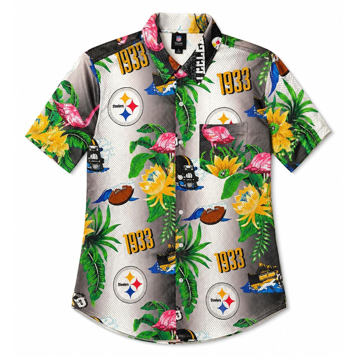 Pittsburgh Steelers Victory Vacay Button-Up