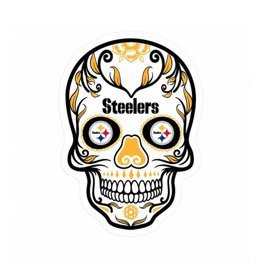 Pittsburgh Steelers Sugar Skull 3" Sticker