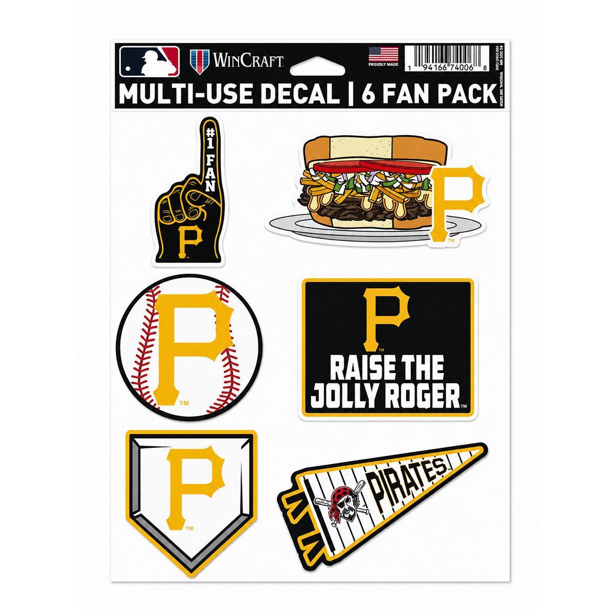 Pittsburgh Pirates Multi-Use Decal 6-Pack