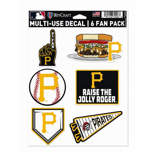 Pittsburgh Pirates Multi-Use Decal 6-Pack