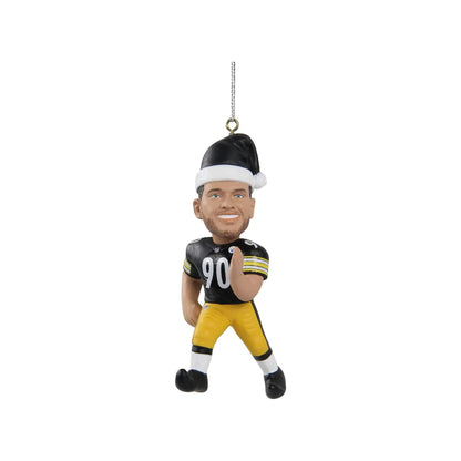 TJ Watt Pittsburgh Steelers Elf Christmas Ornament