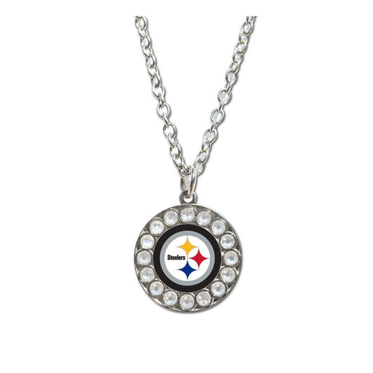 Pittsburgh Steelers NFL Rhinestone Steel Hoop Necklace