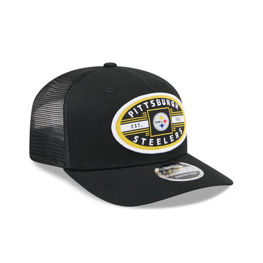 Pittsburgh Steelers New Era Black Collegiate 9SEVENTY Trucker Hat