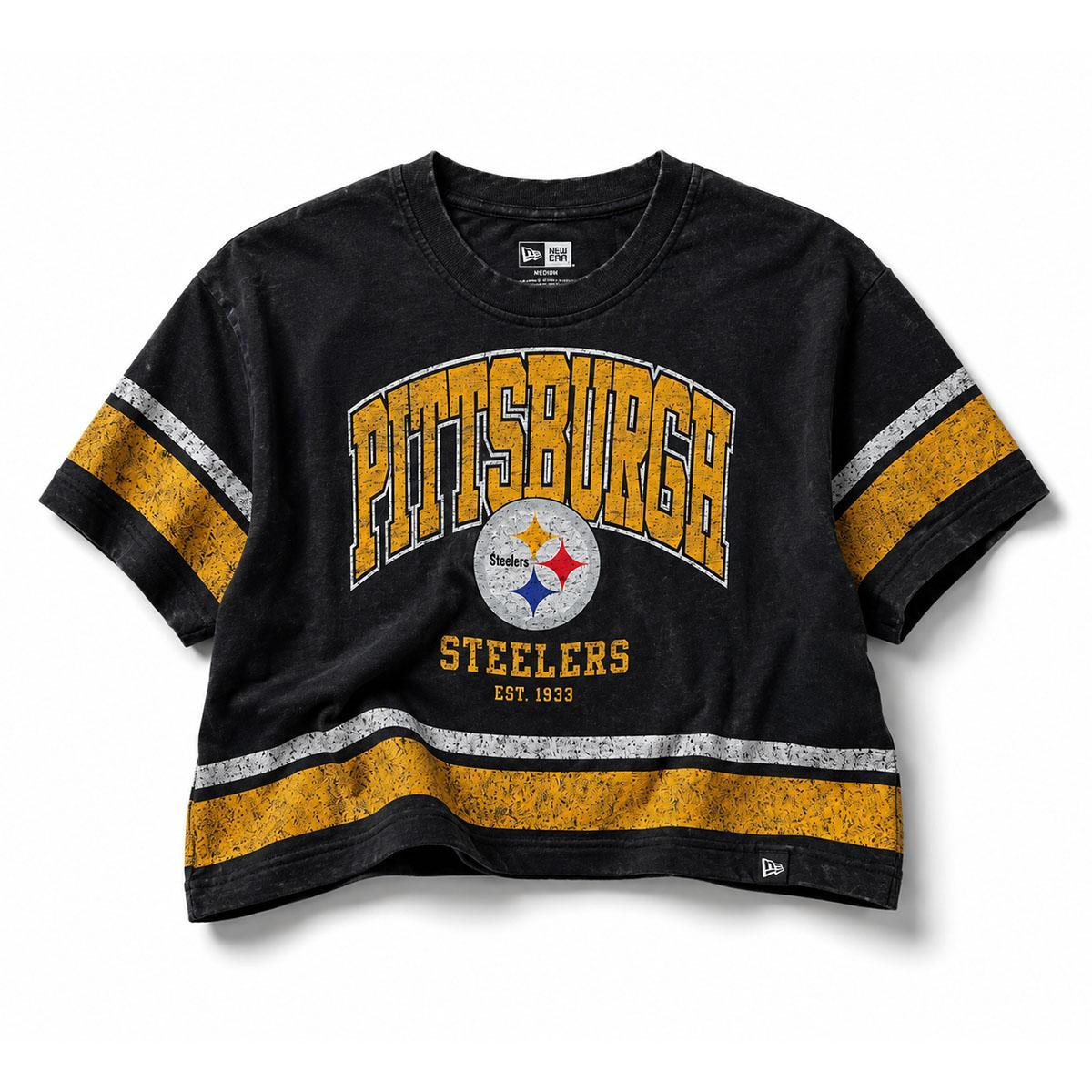 Pittsburgh Steelers Women's Boxy Vintage Washed Top