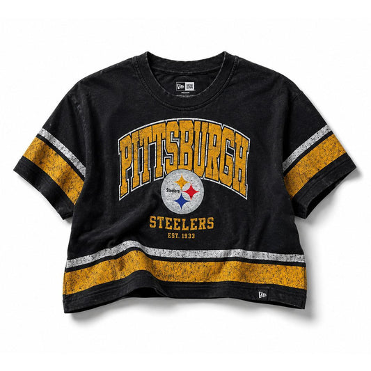 Pittsburgh Steelers Women's Boxy Vintage Washed Top