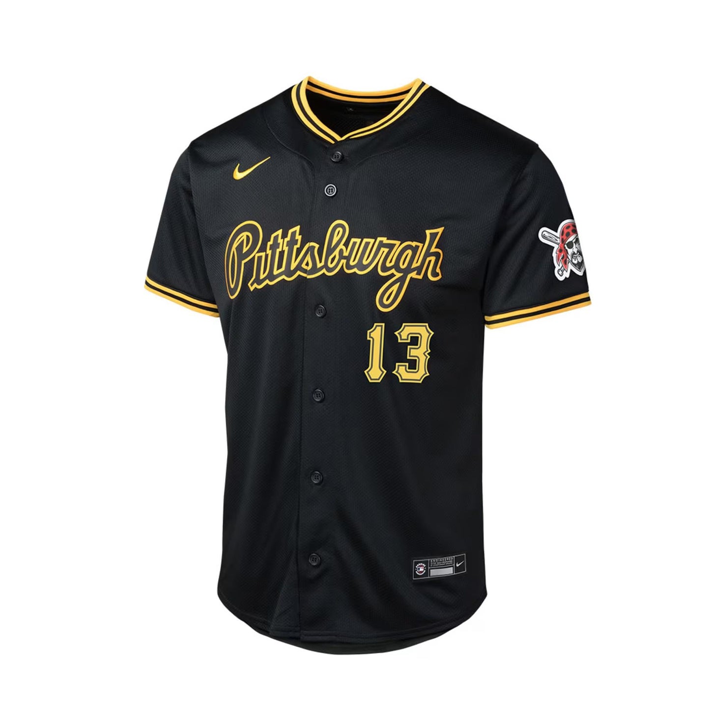 Kids Ke'Bryan Hayes #13 Nike Pittsburgh Pirates Black Alt 2 Limited Jersey