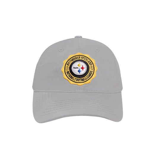 Pro Standard Premium NFL Pittsburgh Steelers Crest Emblem Grey Dad Hat