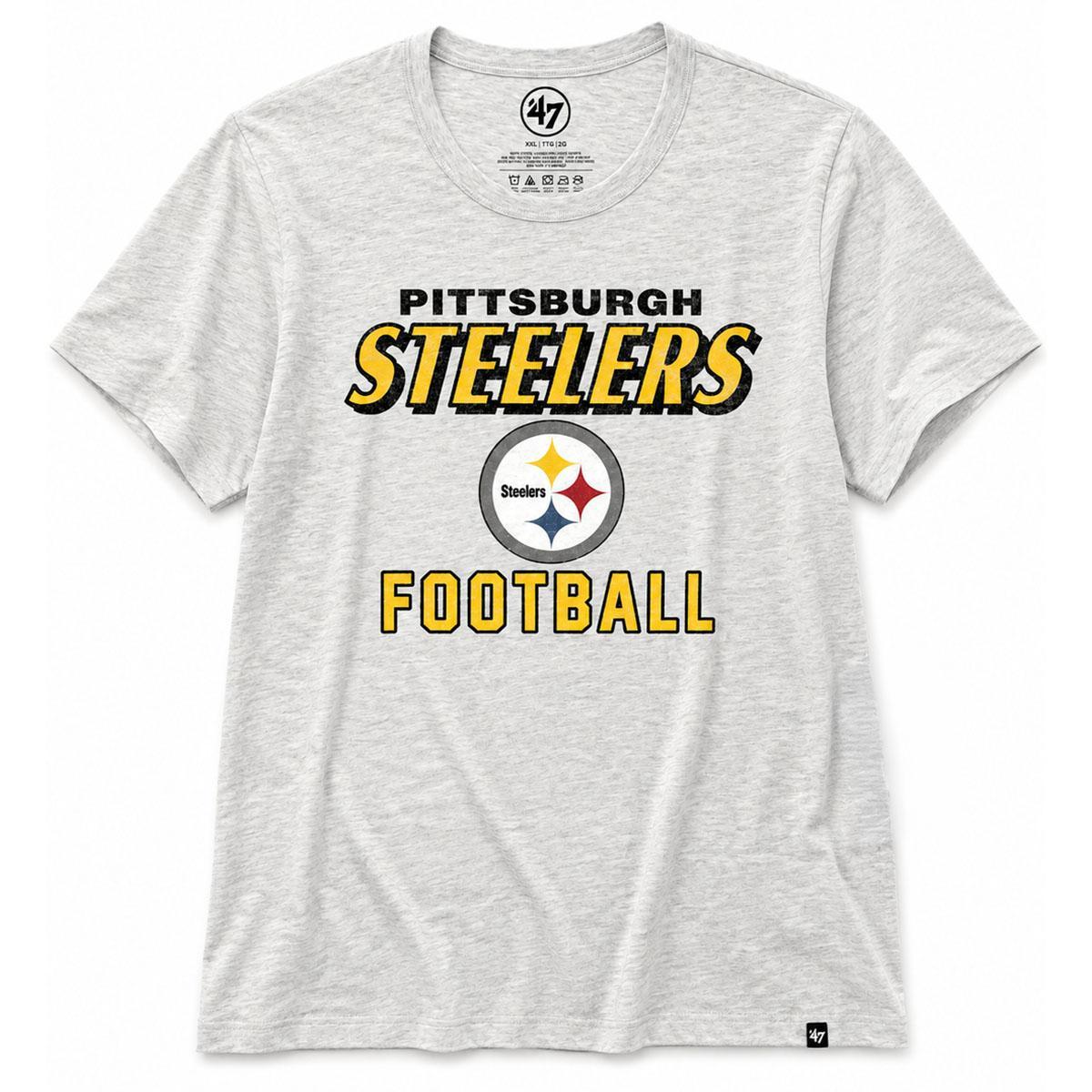 Pittsburgh Steelers '47 Relay Grey Retro Tee