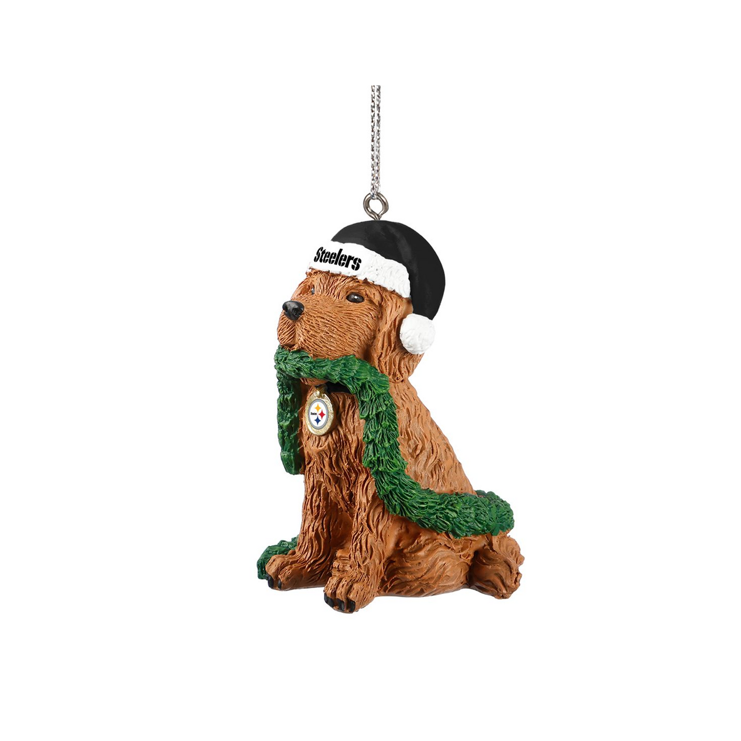 Pittsburgh Steelers Dog & Garland Ornament