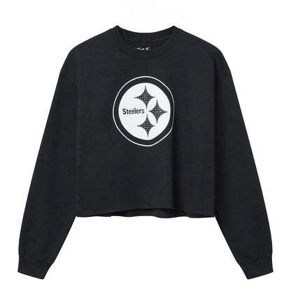 Pittsburgh Steelers Bling Crop Fleece Sweatshirt