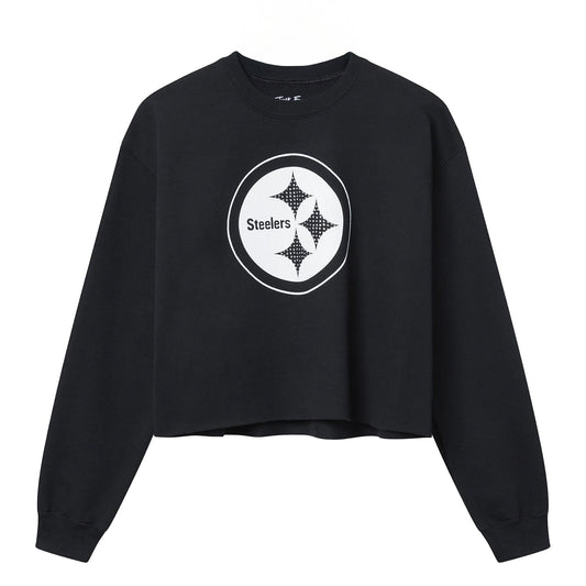 Pittsburgh Steelers Bling Crop Fleece Sweatshirt