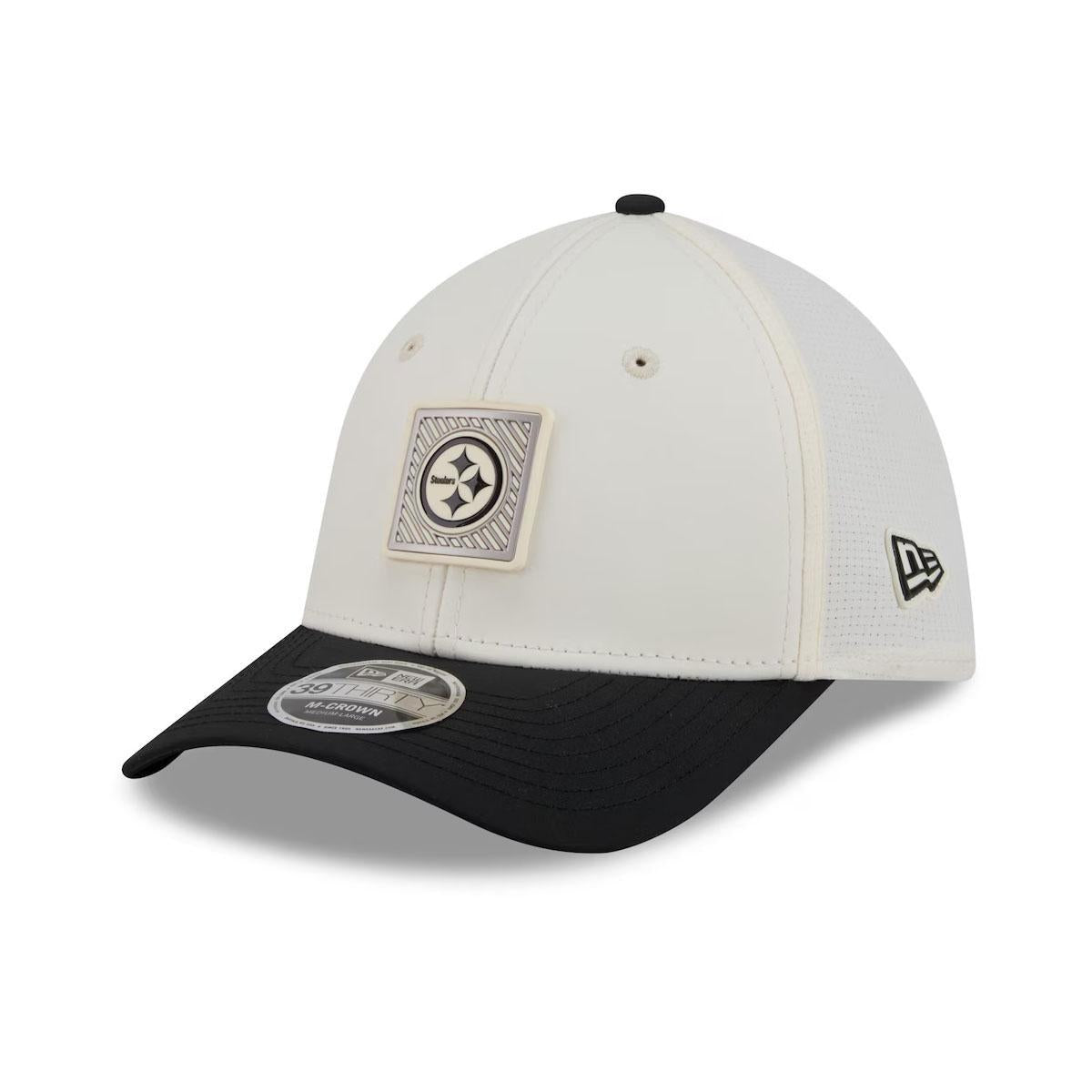 Pittsburgh Steelers 2026 NFL Training Camp 39THIRTY Cream/Black M-Crown Hat