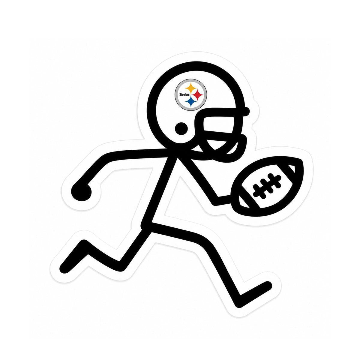 Pittsburgh Steelers Stick Man 3" Sticker