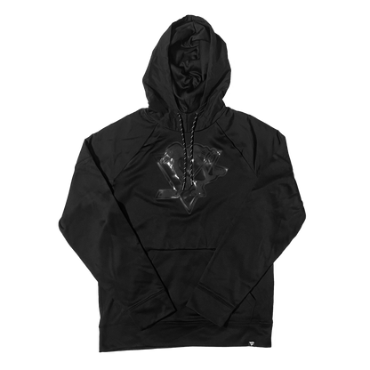 Men's Pittsburgh Penguins Fanatics Triple Black Gloss Hoodie