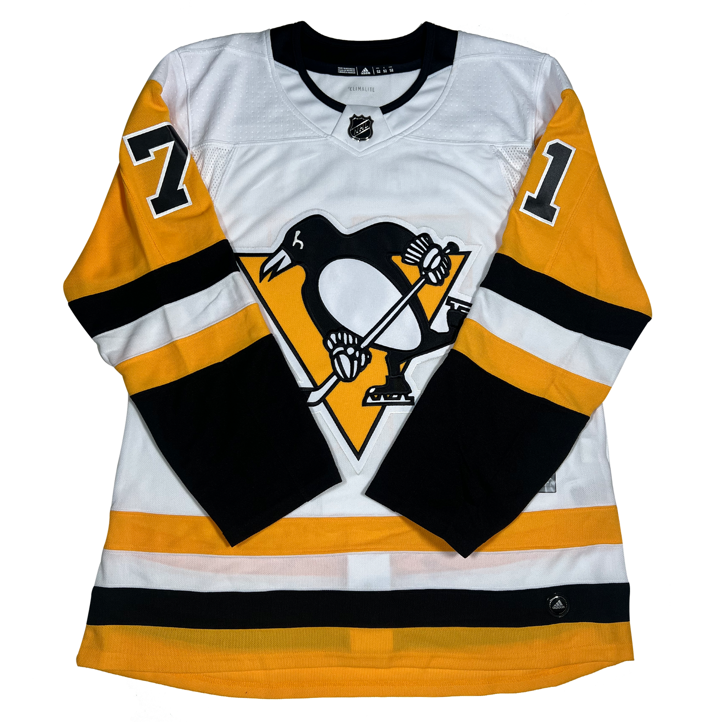 Men's Malkin #71 Pittsburgh Penguins Adidas White Authentic Custom Jersey