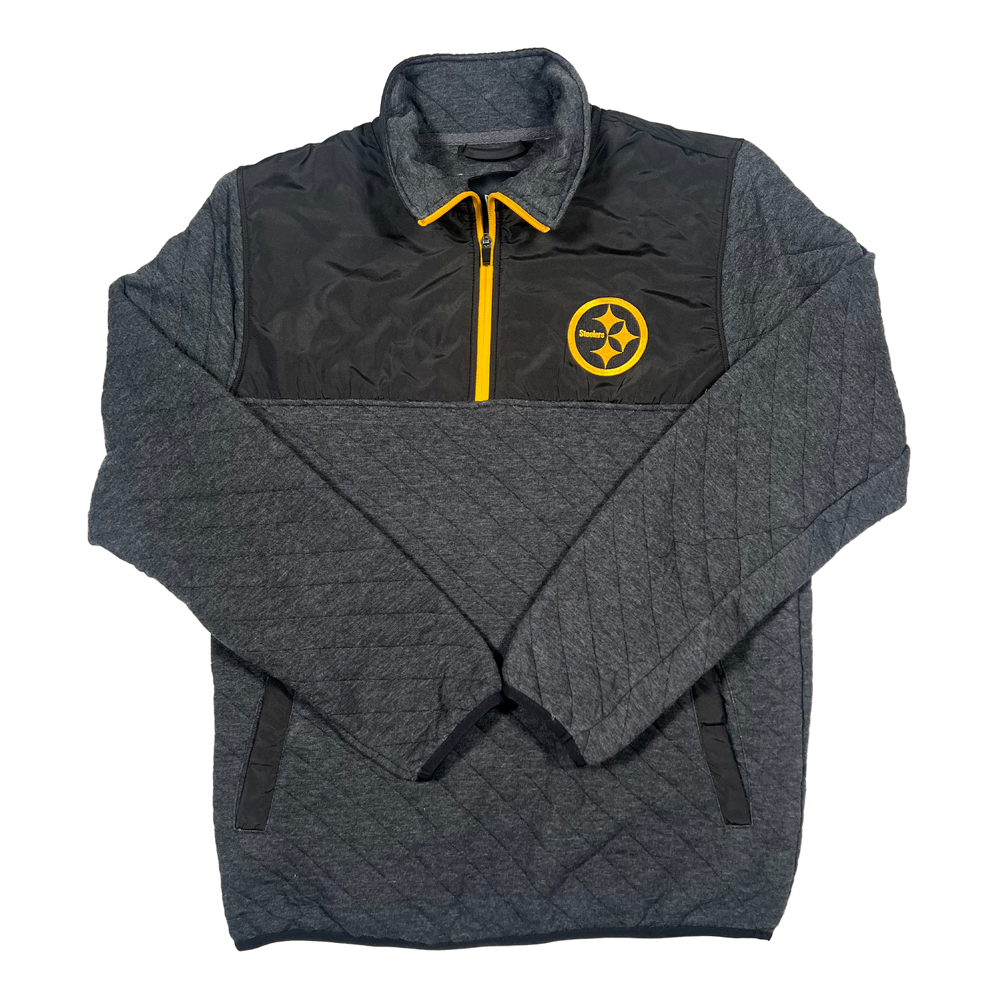 Pittsburgh Steelers Embroidered Half Zip Sweatshirt