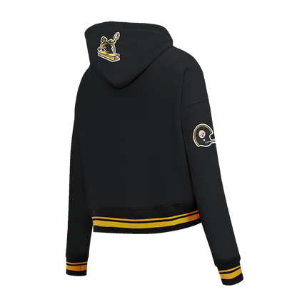 Pittsburgh Steelers Retro Classic Women's Cropped Hoodie