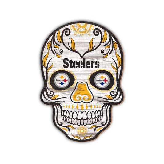 Pittsburgh Steelers 12'' Sugar Skull Sign