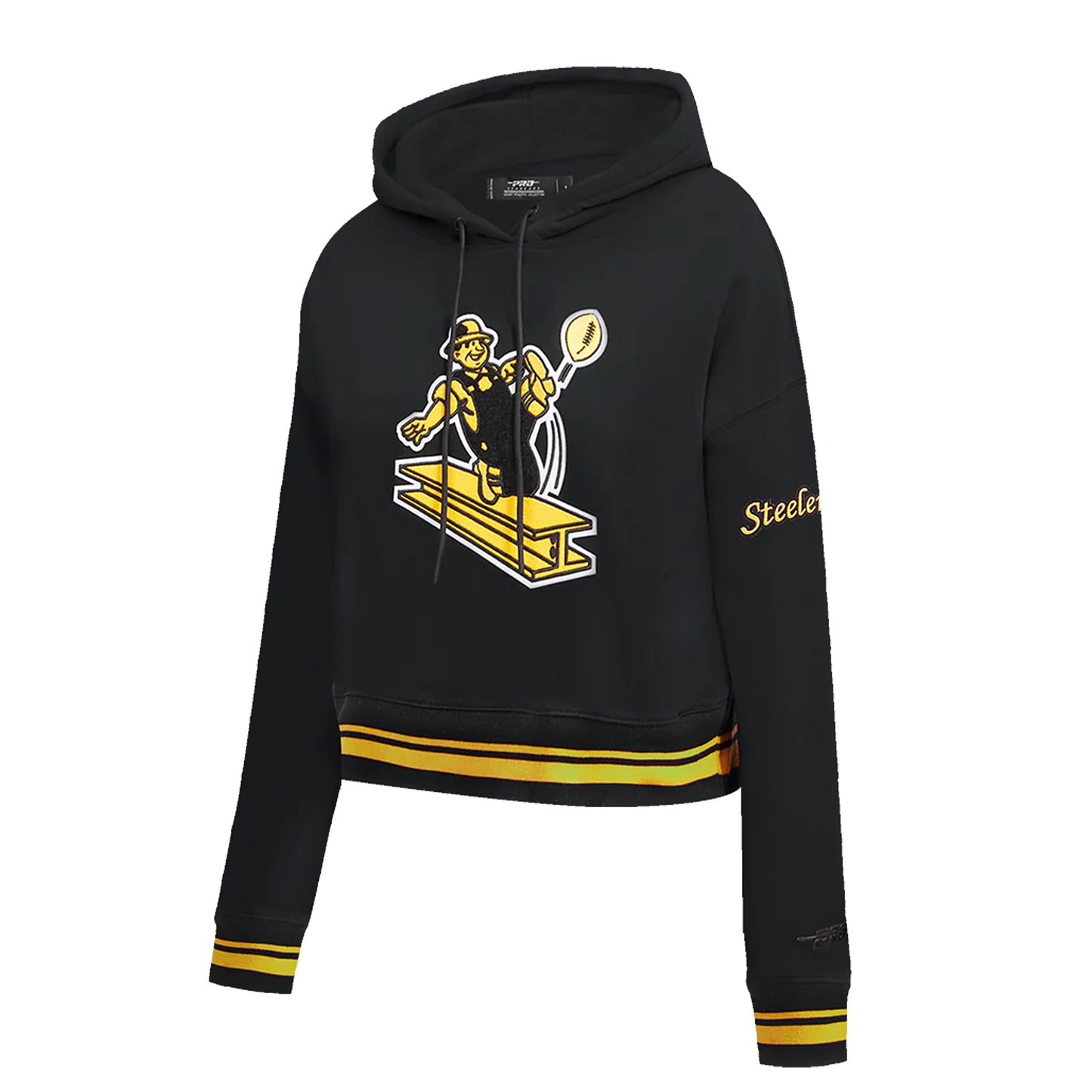 Pittsburgh Steelers Retro Classic Women's Cropped Hoodie