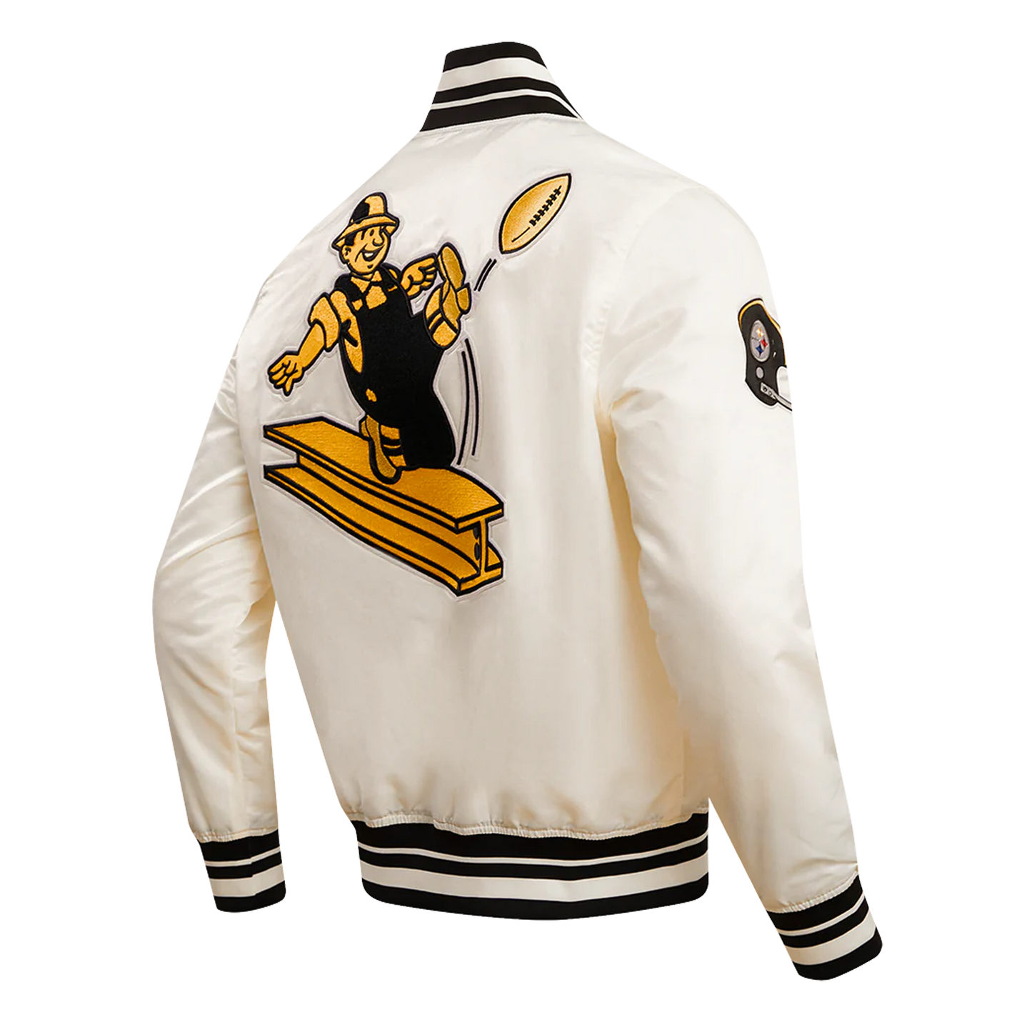 Pittsburgh Steelers Retro Classic Men's Rib Satin Jacket