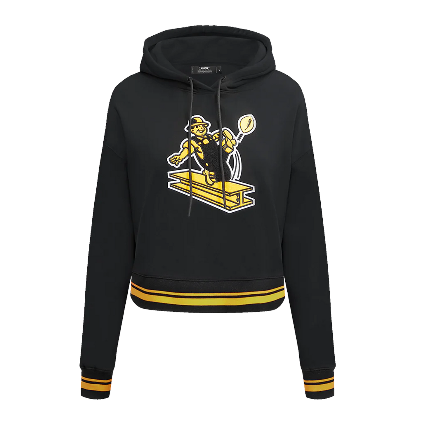 Pittsburgh Steelers Retro Classic Women's Cropped Hoodie