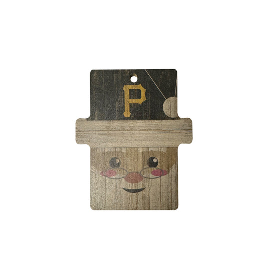 Pittsburgh Pirates Santa Wooden Ornament