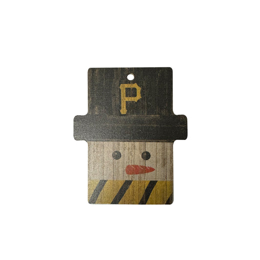 Pittsburgh Pirates Snowman Wooden Ornament