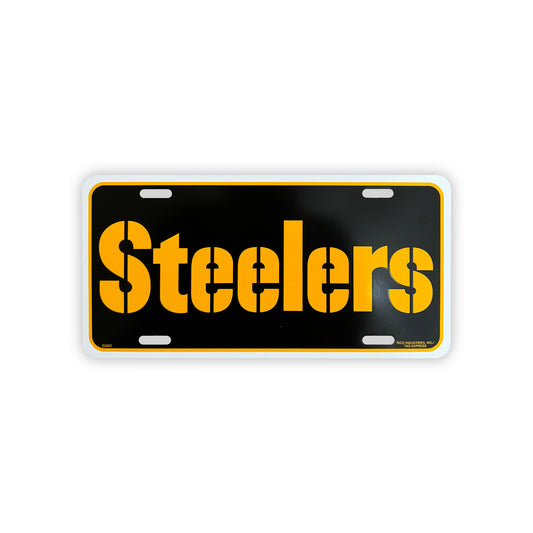 Pittsburgh Steelers Wordmark Plastic License Plate