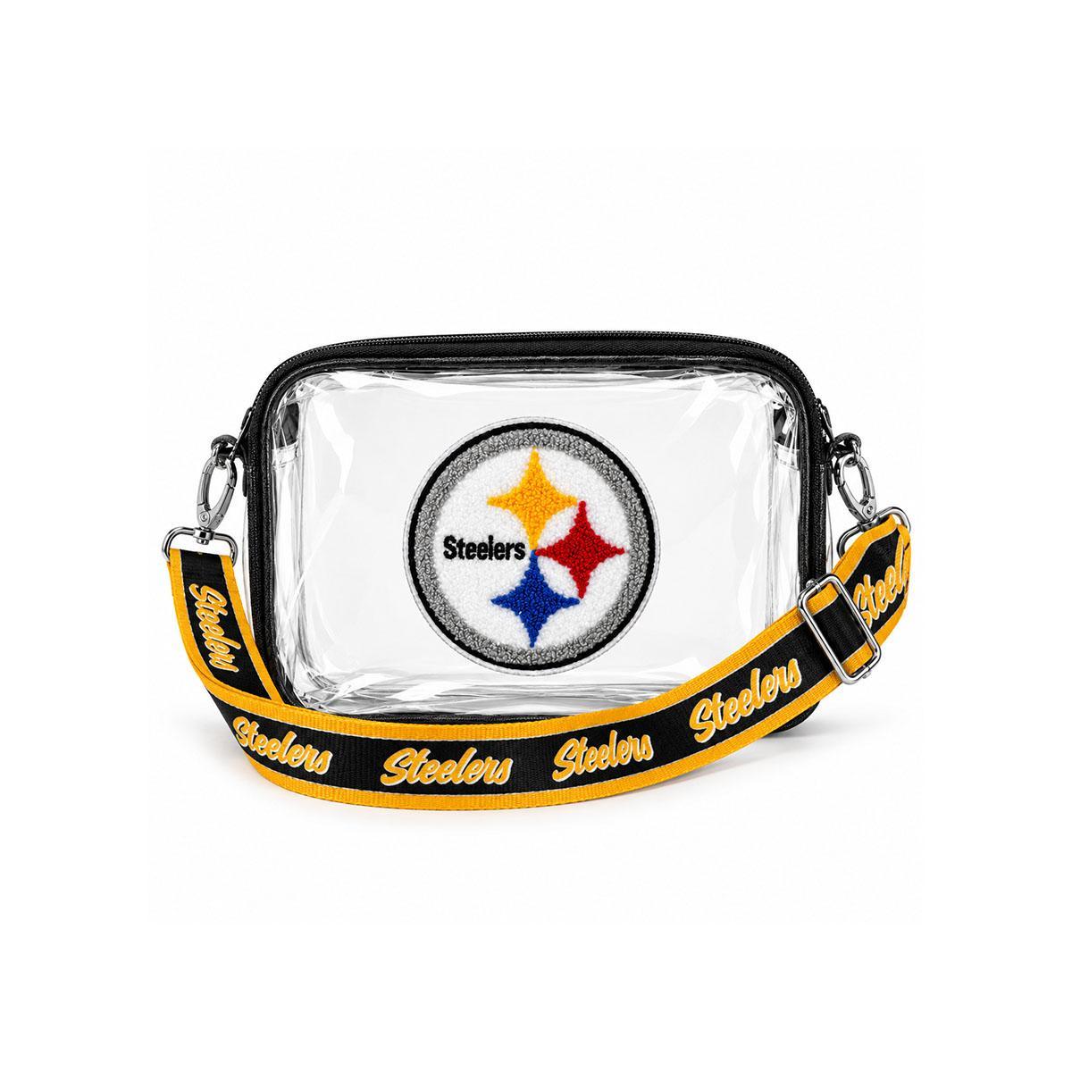Pittsburgh Steelers Chenille Logo Clear Crossbody Bag