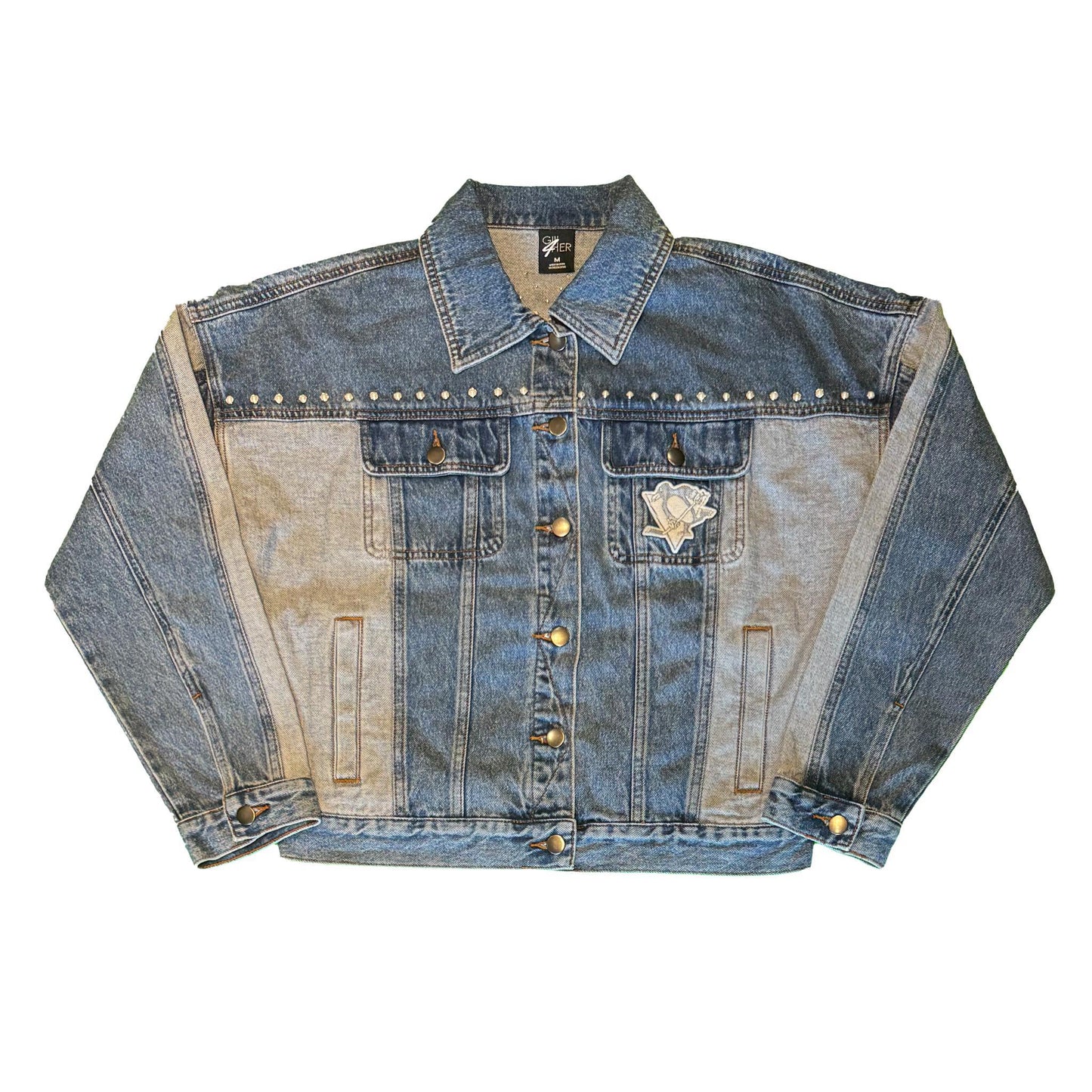 Pittsburgh Penguins Studded Denim Jacket