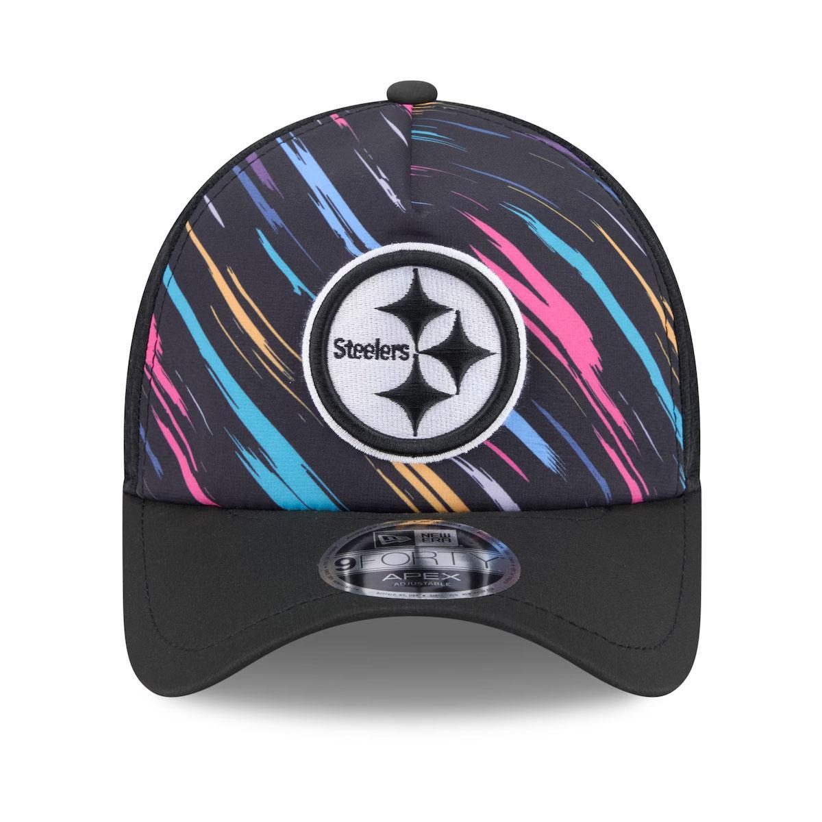 Pittsburgh Steelers New Era Black 2026 NFL Crucial Catch 9FORTY Apex Adjustable Hat