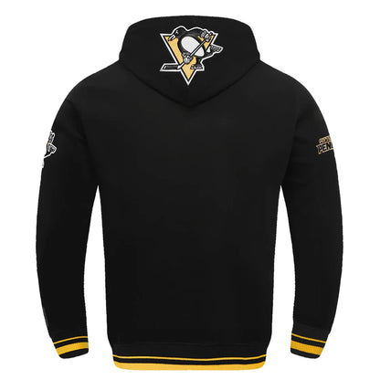 Pittsburgh Penguins Pro Standard Script Tail Rib Fleece Black Pullover Hoodie