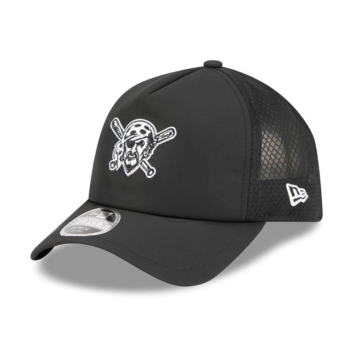 Pittsburgh Pirates New Era Black 2026 Batting Practice Alternate Apex 9FORTY Adjustable Hat