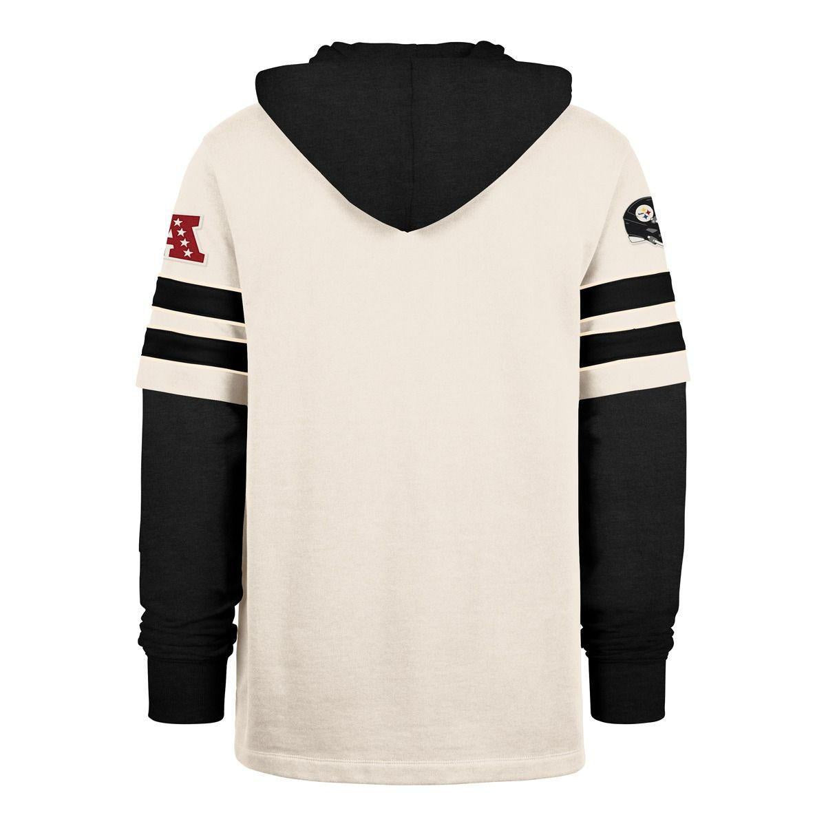 Pittsburgh Steelers Men's '47 Brand Split Zone Lacer Hoodie